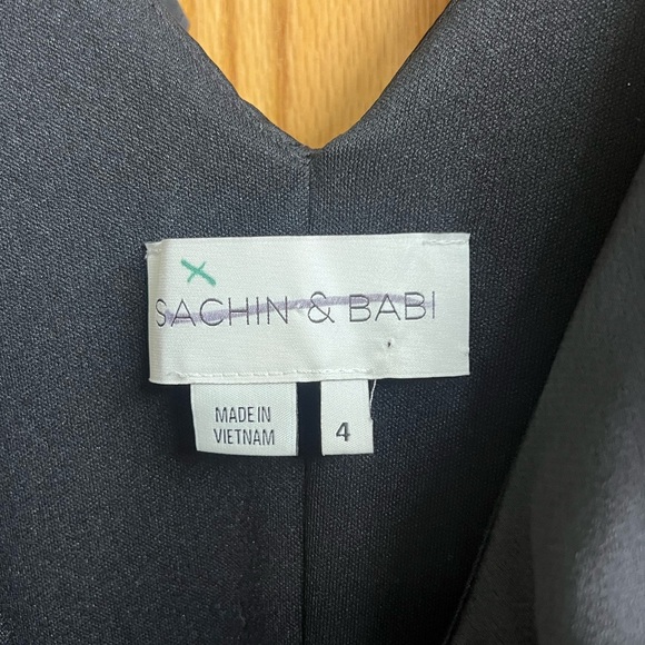 BHLDN Sachin & Babi Tansy Black Charmeuse Maxi Wrap Dress - Picture 7 of 12